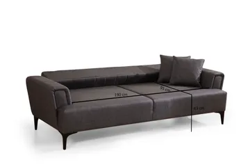 Lilesville 3-Pers. Sovesofa - Mørkegrå - Møbler - Sofaer - Sovesofaer