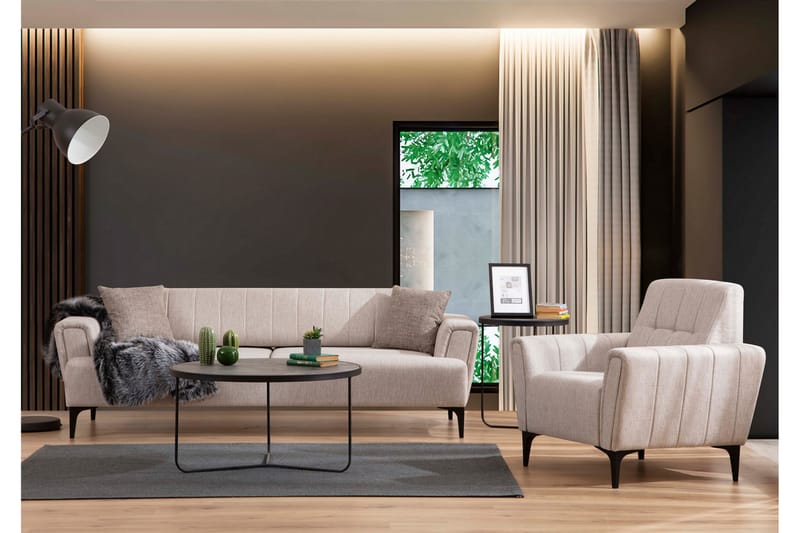 Lilesville 3-Pers. Sovesofa - Beige - Møbler - Sofaer - Sovesofaer