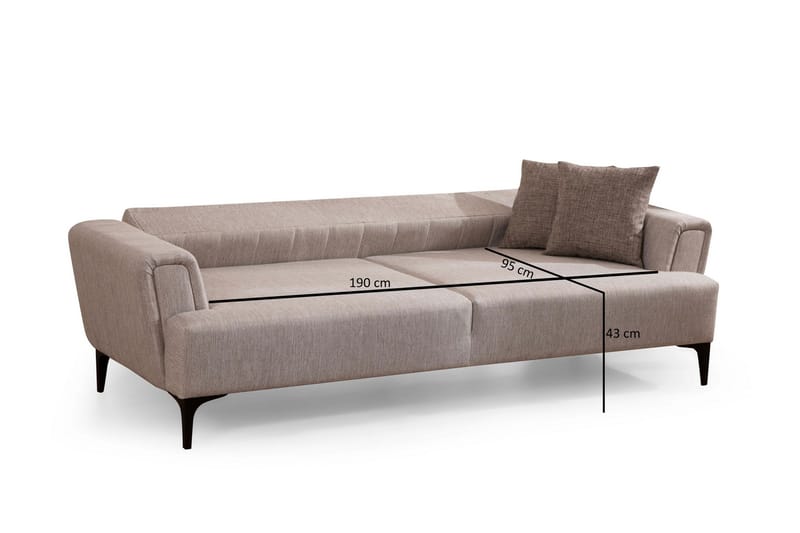 Lilesville 3-Pers. Sovesofa - Beige - Møbler - Sofaer - Sovesofaer