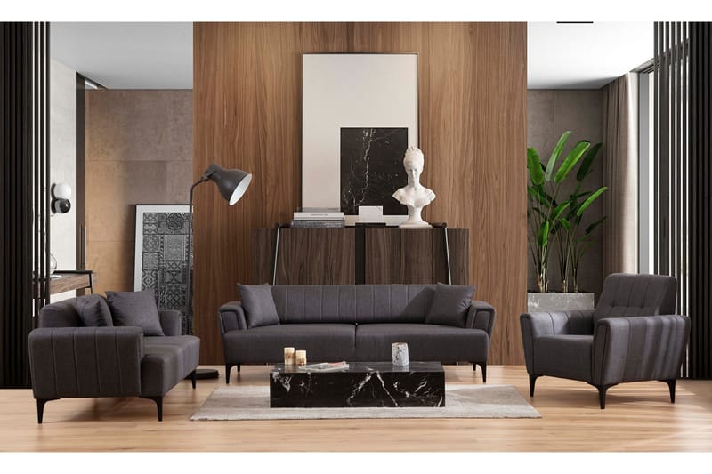 Lilesville 3-Pers. Sovesofa - Mørkegrå - Møbler - Sofaer - Sovesofaer