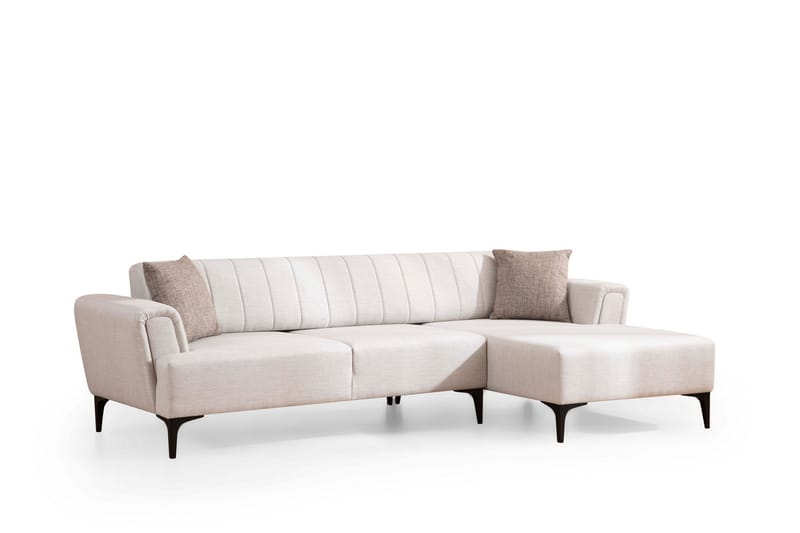 Lilesville Sovesofa med chaiselong - Beige - Møbler - Sofaer - Sovesofaer
