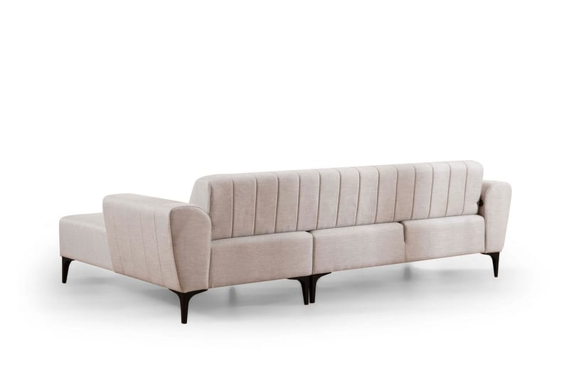 Lilesville Sovesofa med chaiselong - Beige - Møbler - Sofaer - Sovesofaer