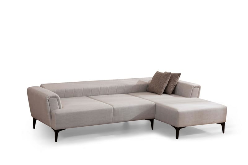 Lilesville Sovesofa med chaiselong - Beige - Møbler - Sofaer - Sovesofaer