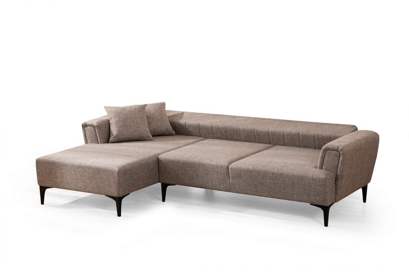 Lilesville Sovesofa med chaiselong - Lysebrun - Møbler - Sofaer - Sovesofaer