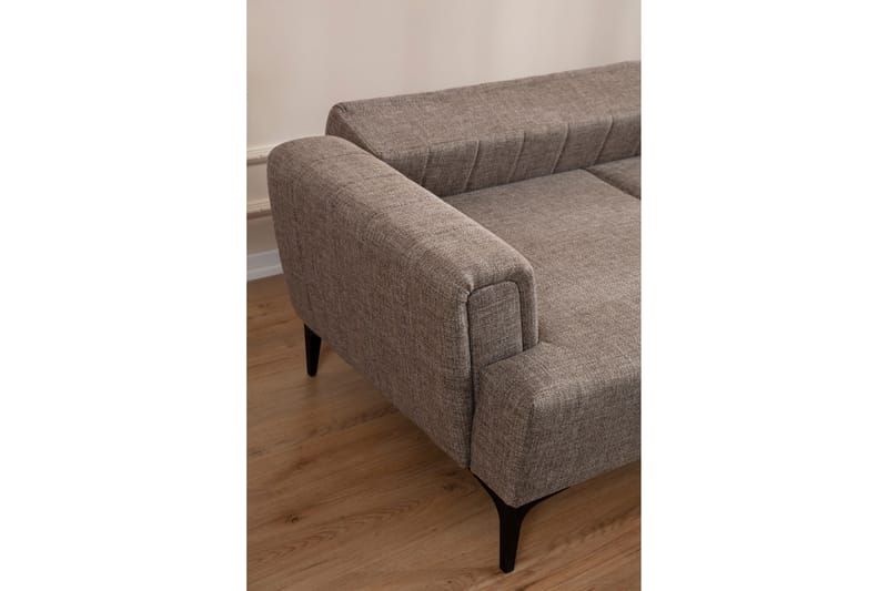Lilesville Sovesofa med chaiselong - Lysebrun - Møbler - Sofaer - Sovesofaer
