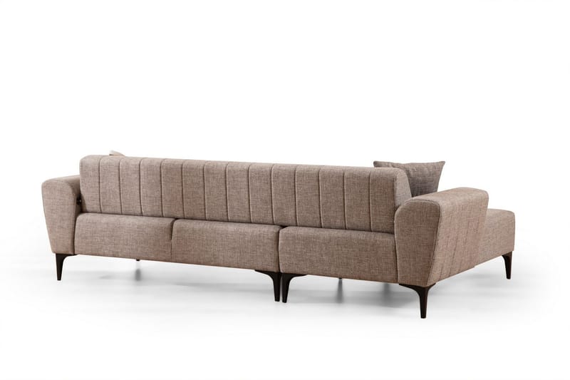 Lilesville Sovesofa med chaiselong - Lysebrun - Møbler - Sofaer - Sovesofaer