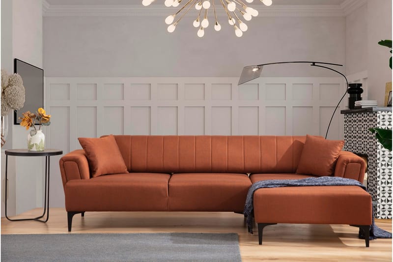 Lilesville Sovesofa med chaiselong - Rød - Møbler - Sofaer - Sovesofaer