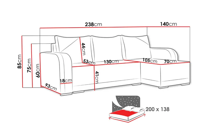 Liliana Divanbäddsoffa Sense 9 + Sense 14 - Møbler - Sofaer - Sovesofaer