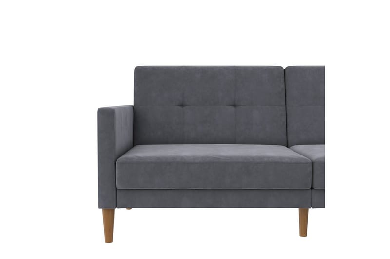 Sovesofa Lilly Antracit, Velour - Antracit, Velour - Møbler - Sofaer - Sovesofaer