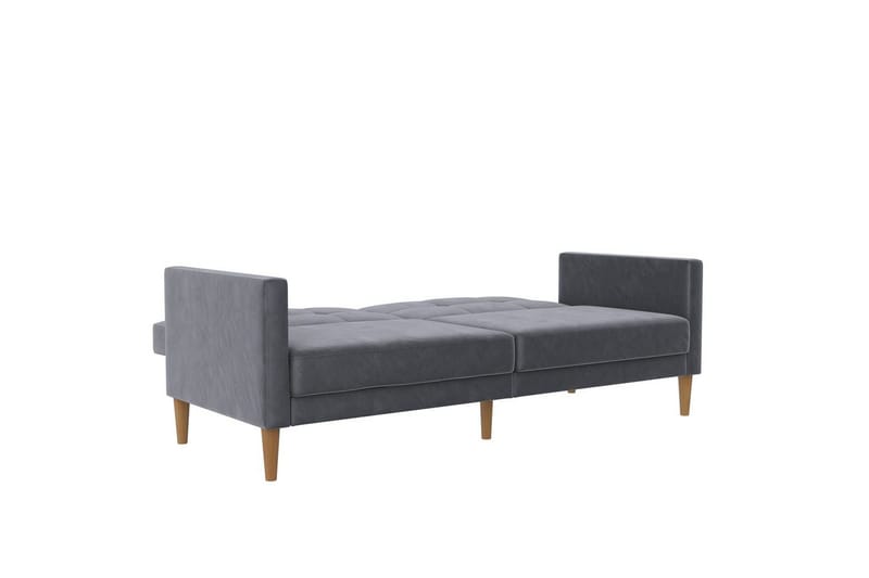 Sovesofa Lilly Antracit, Velour - Antracit, Velour - Møbler - Sofaer - Sovesofaer