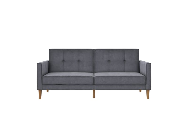 Sovesofa Lilly Antracit, Velour - Antracit, Velour - Møbler - Sofaer - Sovesofaer
