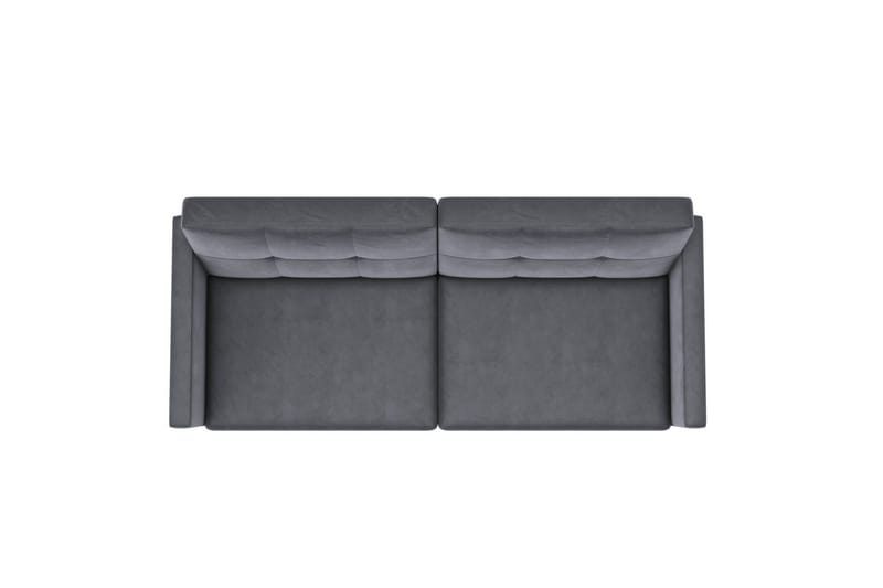 Sovesofa Lilly Antracit, Velour - Antracit, Velour - Møbler - Sofaer - Sovesofaer
