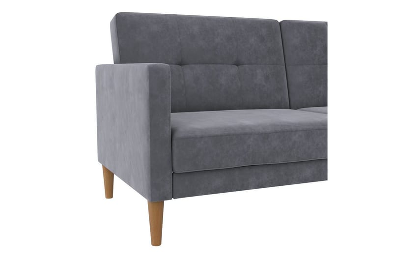 Sovesofa Lilly Antracit, Velour - Antracit, Velour - Møbler - Sofaer - Sovesofaer