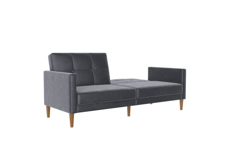 Sovesofa Lilly Antracit, Velour - Antracit, Velour - Møbler - Sofaer - Sovesofaer