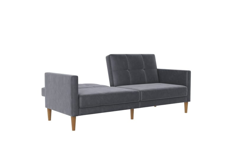 Sovesofa Lilly Antracit, Velour - Antracit, Velour - Møbler - Sofaer - Sovesofaer