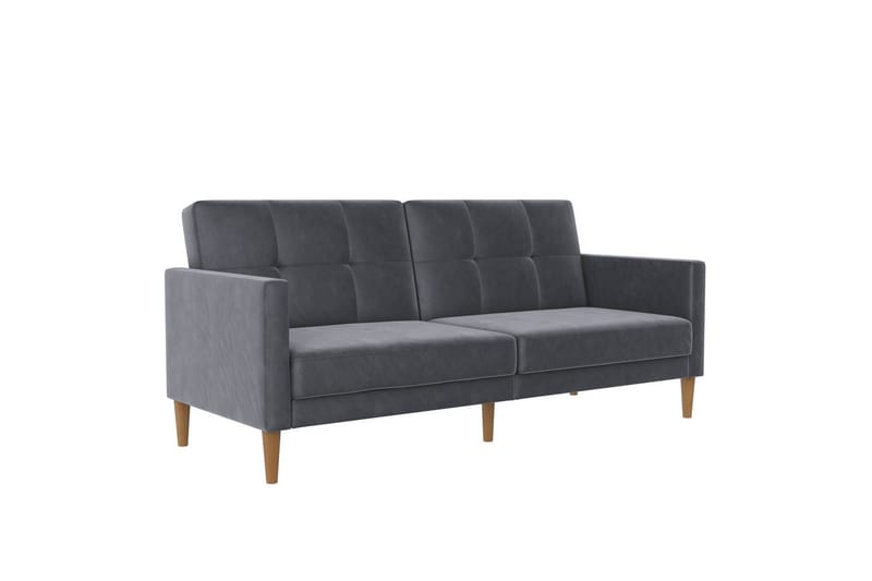 Sovesofa Lilly Antracit, Velour - Antracit, Velour - Møbler - Sofaer - Sovesofaer
