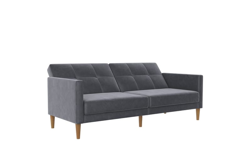 Sovesofa Lilly Antracit, Velour - Antracit, Velour - Møbler - Sofaer - Sovesofaer