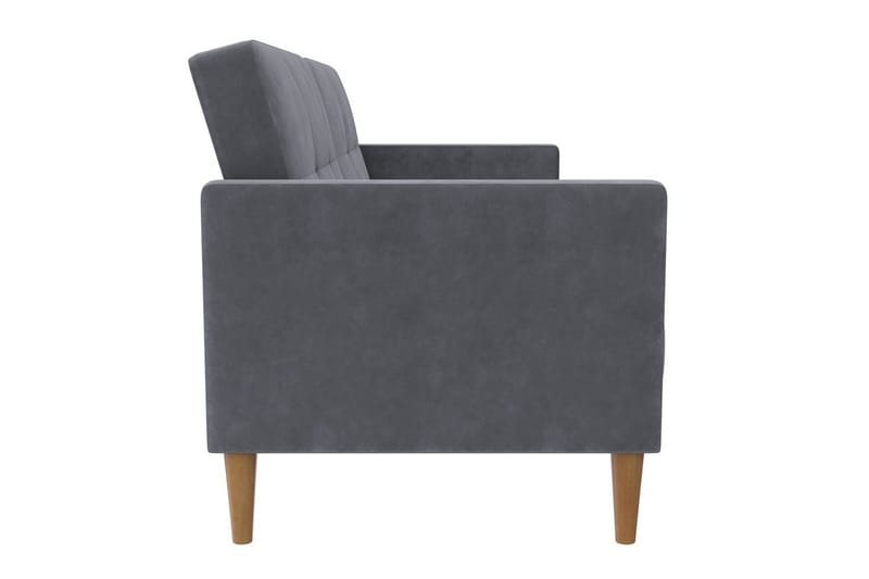 Sovesofa Lilly Antracit, Velour - Antracit, Velour - Møbler - Sofaer - Sovesofaer
