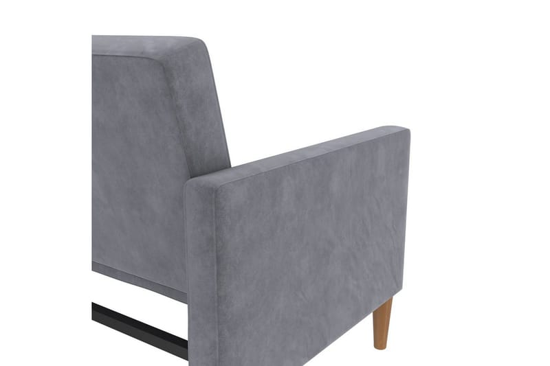Sovesofa Lilly Antracit, Velour - Antracit, Velour - Møbler - Sofaer - Sovesofaer