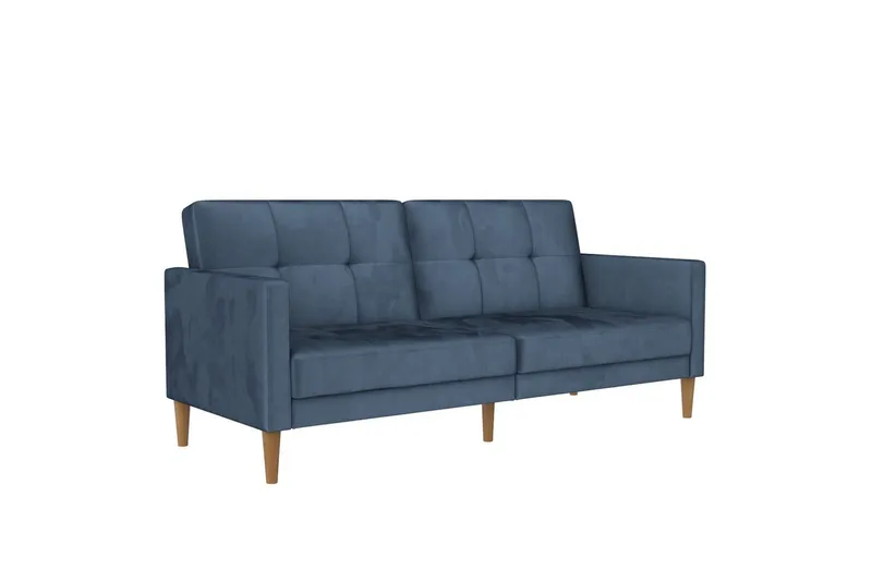 Sovesofa Lilly Blå, Velour - Blå, Velour - Møbler - Sofaer - Sovesofaer