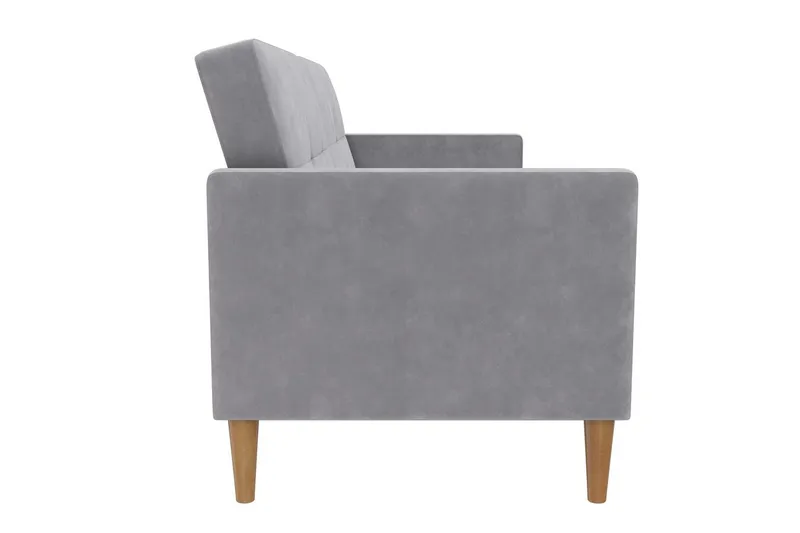 Sovesofa Lilly Lys Grå, Velour - Lys Grå, Velour - Møbler - Sofaer - Sovesofaer