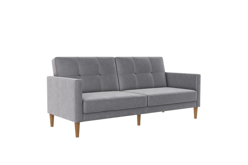 Sovesofa Lilly Lys Grå, Velour, Lys Grå, Velour