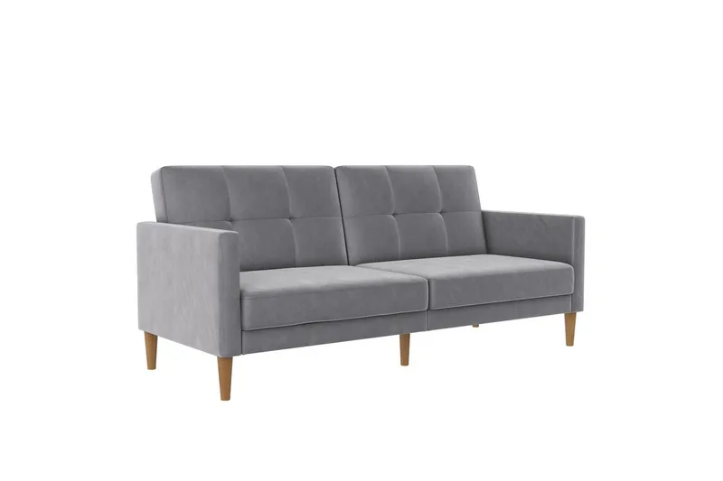 Sovesofa Lilly Lys Grå, Velour - Lys Grå, Velour - Møbler - Sofaer - Sovesofaer