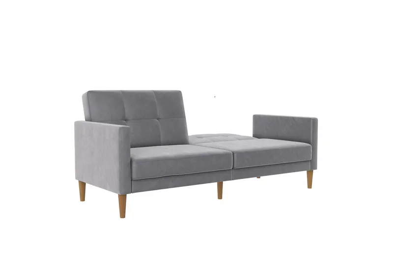 Sovesofa Lilly Lys Grå, Velour - Lys Grå, Velour - Møbler - Sofaer - Sovesofaer