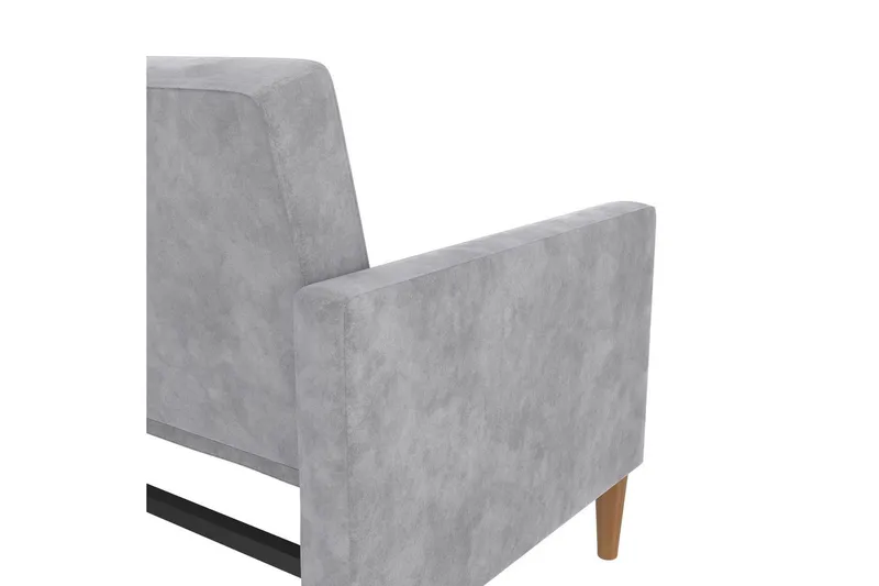 Sovesofa Lilly Lys Grå, Velour - Lys Grå, Velour - Møbler - Sofaer - Sovesofaer