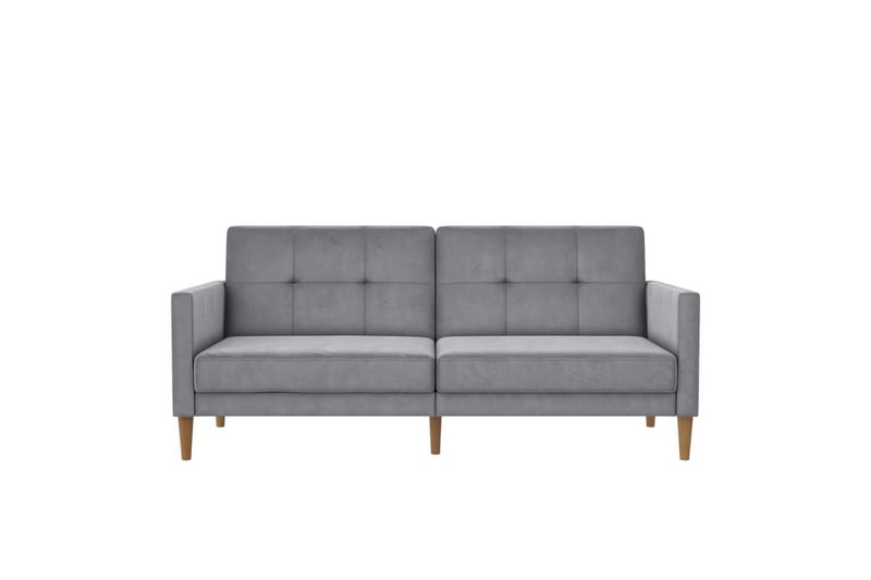 Sovesofa Lilly Lys Grå, Velour - Lys Grå, Velour - Møbler - Sofaer - Sovesofaer
