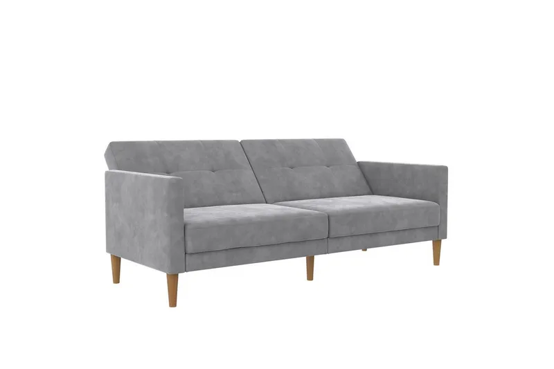 Sovesofa Lilly Lys Grå, Velour - Lys Grå, Velour - Møbler - Sofaer - Sovesofaer
