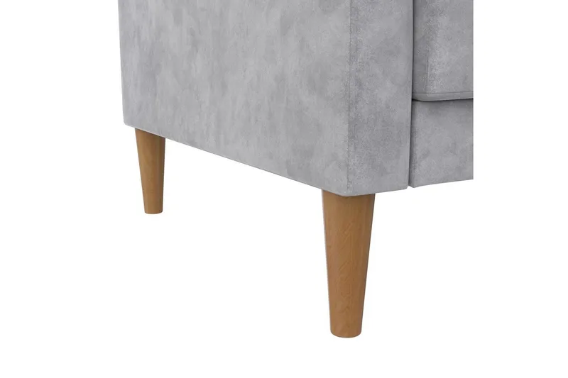 Sovesofa Lilly Lys Grå, Velour - Lys Grå, Velour - Møbler - Sofaer - Sovesofaer