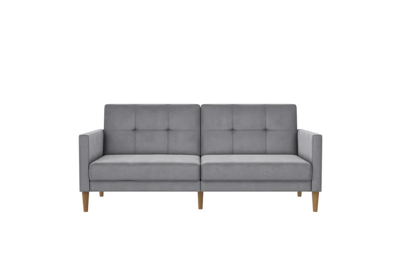 Sovesofa Lilly Lys Grå, Velour - Lys Grå, Velour - Møbler - Sofaer - Sovesofaer