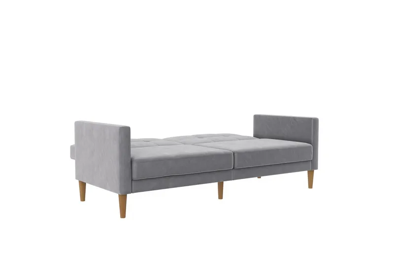 Sovesofa Lilly Lys Grå, Velour - Lys Grå, Velour - Møbler - Sofaer - Sovesofaer