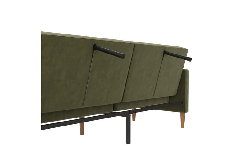 Sovesofa Lilly Olivengrøn, Velour - Olivengrøn, Velour - Møbler - Sofaer - Sovesofaer