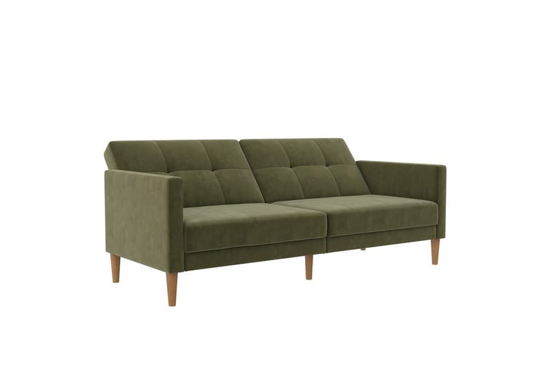 Sovesofa Lilly Olivengrøn, Velour - Olivengrøn, Velour - Møbler - Sofaer - Sovesofaer