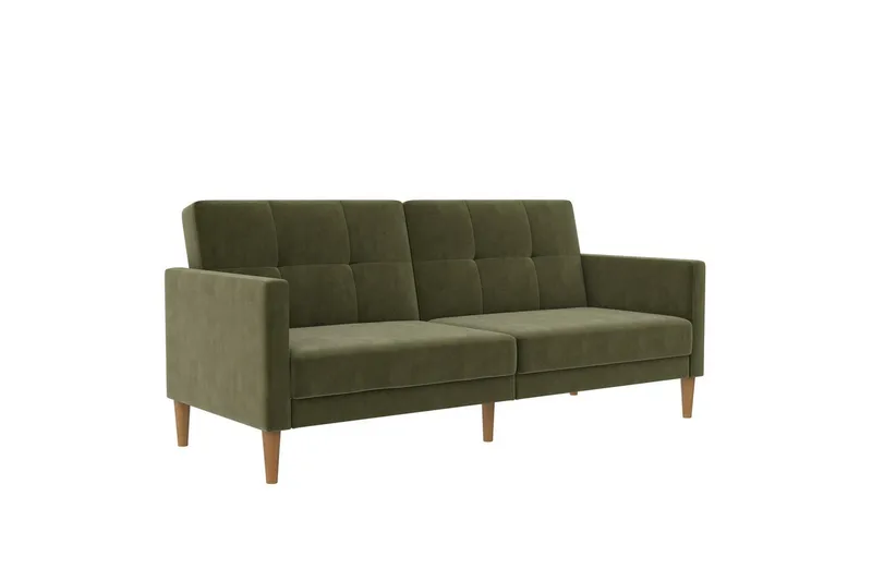Sovesofa Lilly Olivengrøn, Velour - Olivengrøn, Velour - Møbler - Sofaer - Sovesofaer