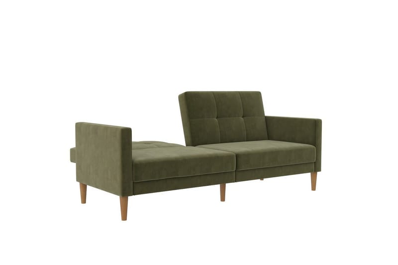 Sovesofa Lilly Olivengrøn, Velour - Olivengrøn, Velour - Møbler - Sofaer - Sovesofaer