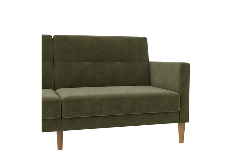 Sovesofa Lilly Olivengrøn, Velour - Olivengrøn, Velour - Møbler - Sofaer - Sovesofaer