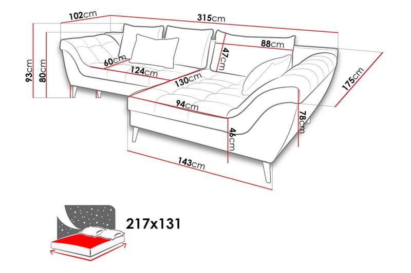 Lionel Sovesofa med diva - Sovesofaer - Sovesofa chaiselong - Velour sofaer