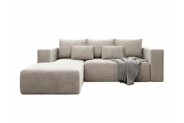 Listowel 3-sits Hörnbäddsoffa beige - Møbler - Sofaer - Sovesofaer