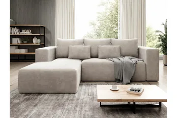 Listowel 3-sits Hörnbäddsoffa beige - Møbler - Sofaer - Sovesofaer