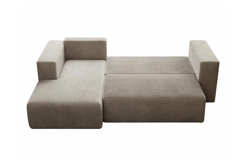 Listowel 3-sits Hörnbäddsoffa Beige/Light beige - Møbler - Sofaer - Sovesofaer