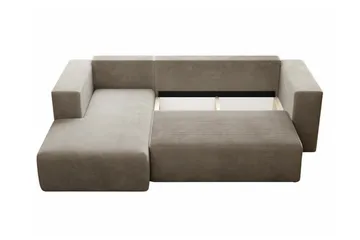 Listowel 3-sits Hörnbäddsoffa Brown - Møbler - Sofaer - Sovesofaer