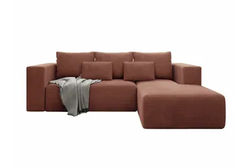 Listowel 3-sits Hörnbäddsoffa Brown - Møbler - Sofaer - Sovesofaer