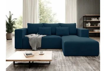 Listowel 3-sits Hörnbäddsoffa Dark blue - Møbler - Sofaer - Sovesofaer