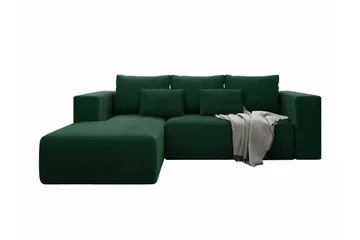Listowel 3-sits Hörnbäddsoffa Dark green - Møbler - Sofaer - Sovesofaer