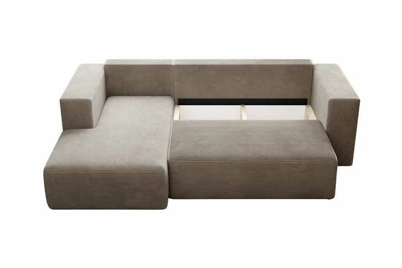 Listowel 3-sits Hörnbäddsoffa NO_BRAND Beige/Light beige - Møbler - Sofaer - Sovesofaer