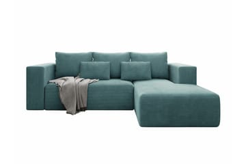 Listowel 3-sits Hörnbäddsoffa Turquoise - Møbler - Sofaer - Sovesofaer