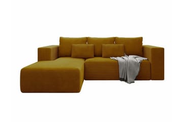 Listowel 3-personers Hjørnesovesofa - Mørkegul - Møbler - Sofaer - Sovesofaer
